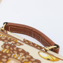 LOEWE Shoulder Bag Canvas 2way Brown White gold Auth 205388A-8