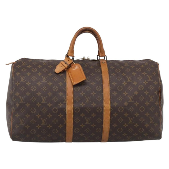 LOUIS VUITTON Monogram Keepall 55 Boston Bag M41424 LV Auth 205394