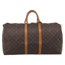 LOUIS VUITTON Monogram Keepall 55 Boston Bag M41424 LV Auth 205394-3