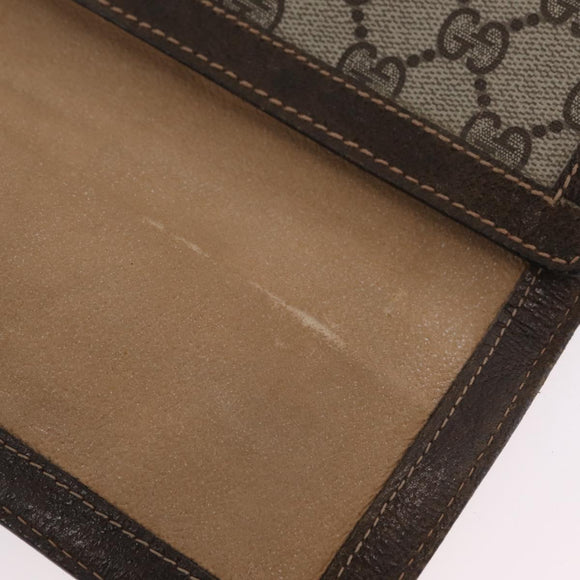 GUCCI GG Supreme Web Sherry Line Bag PVC Beige Gold 67 014 3087 Auth 205398