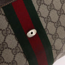 GUCCI GG Supreme Web Sherry Line Bag PVC Beige Gold 67 014 3087 Auth 205398-17