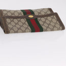 GUCCI GG Supreme Web Sherry Line Bag PVC Beige Gold 67 014 3087 Auth 205398-7
