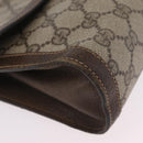 GUCCI GG Supreme Web Sherry Line Bag PVC Beige Gold 67 014 3087 Auth 205398-9