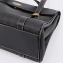 GUCCI Micro GG Supreme Hand Bag PVC Black Gold 000 46 4857 Auth 205404-10