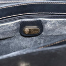 GUCCI Micro GG Supreme Hand Bag PVC Black Gold 000 46 4857 Auth 205404-16