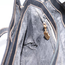 GUCCI Micro GG Supreme Hand Bag PVC Black Gold 000 46 4857 Auth 205404-19