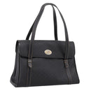 GUCCI Micro GG Supreme Hand Bag PVC Black Gold 000 46 4857 Auth 205404-1