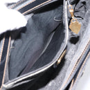 GUCCI Micro GG Supreme Hand Bag PVC Black Gold 000 46 4857 Auth 205404-21