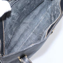 GUCCI Micro GG Supreme Hand Bag PVC Black Gold 000 46 4857 Auth 205404-23