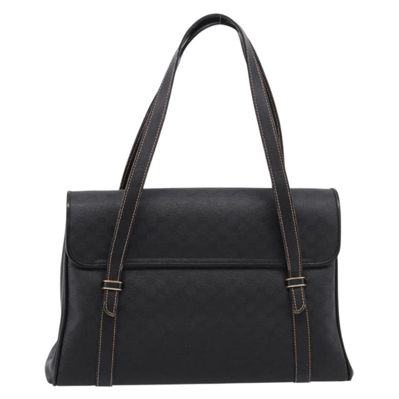 GUCCI Micro GG Supreme Hand Bag PVC Black Gold 000 46 4857 Auth 205404