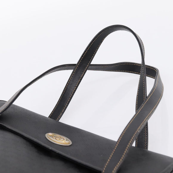 GUCCI Micro GG Supreme Hand Bag PVC Black Gold 000 46 4857 Auth 205404