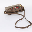 GUCCI GG Supreme Web Sherry Line Bag PVC Beige Gold 001 115 6655 Auth 205406A-7