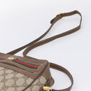 GUCCI GG Supreme Web Sherry Line Bag PVC Beige Gold 001 115 6655 Auth 205406A-14