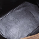 CELINE Macadam Canvas Boston Bag PVC Beige Gold Auth 205407-20
