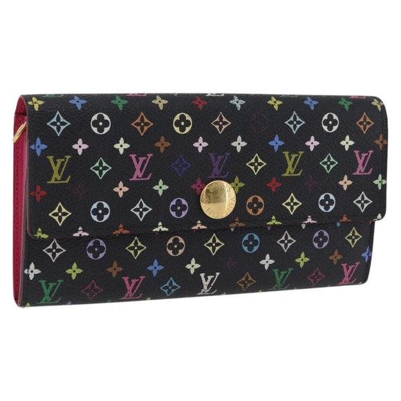 LOUIS VUITTON Multicolor Portefeiulle Sarah Wallet M60668 LV Auth 205408A