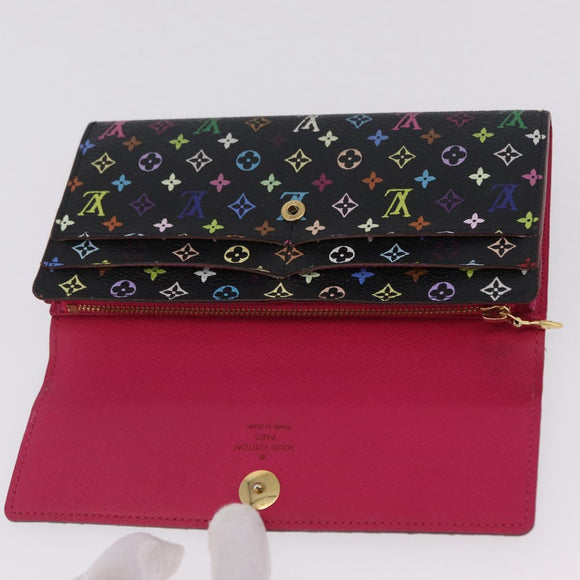 LOUIS VUITTON Multicolor Portefeiulle Sarah Wallet M60668 LV Auth 205408A