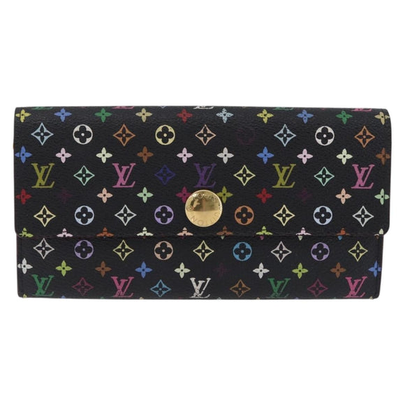LOUIS VUITTON Multicolor Portefeiulle Sarah Wallet M60668 LV Auth 205408A