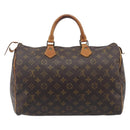 LOUIS VUITTON Monogram Speedy 35 Hand Bag M41524 LV Auth 205410-3