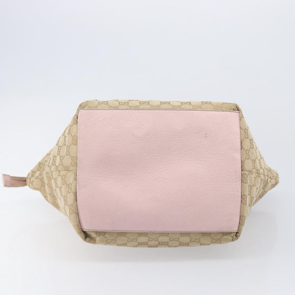 GUCCI GG Canvas Sherry Line Hand Bag Beige Gold 131230 Auth 205412