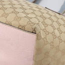 GUCCI GG Canvas Sherry Line Hand Bag Beige Gold 131230 Auth 205412-12