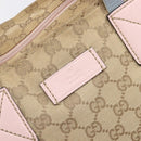 GUCCI GG Canvas Sherry Line Hand Bag Beige Gold 131230 Auth 205412-17