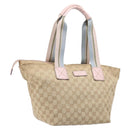 GUCCI GG Canvas Sherry Line Hand Bag Beige Gold 131230 Auth 205412-1