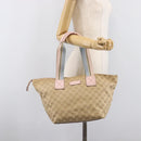 GUCCI GG Canvas Sherry Line Hand Bag Beige Gold 131230 Auth 205412-28