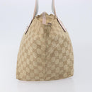 GUCCI GG Canvas Sherry Line Hand Bag Beige Gold 131230 Auth 205412-4