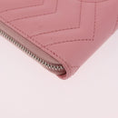 GUCCI Long Wallet Leather Pink Silver 443123 Auth 205414M-16