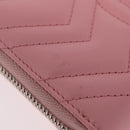 GUCCI Long Wallet Leather Pink Silver 443123 Auth 205414M-7