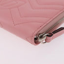 GUCCI Long Wallet Leather Pink Silver 443123 Auth 205414M-17