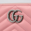 GUCCI Long Wallet Leather Pink Silver 443123 Auth 205414M-18