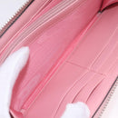 GUCCI Long Wallet Leather Pink Silver 443123 Auth 205414M-22