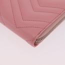 GUCCI Long Wallet Leather Pink Silver 443123 Auth 205414M-15
