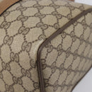 GUCCI GG Supreme Web Sherry Line Hand Bag PVC Beige Gold 40 02 007 Auth 205416-15