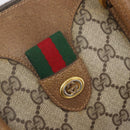 GUCCI GG Supreme Web Sherry Line Hand Bag PVC Beige Gold 40 02 007 Auth 205416-21