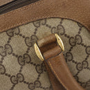 GUCCI GG Supreme Web Sherry Line Hand Bag PVC Beige Gold 40 02 007 Auth 205416-9