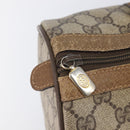 GUCCI GG Supreme Web Sherry Line Hand Bag PVC Beige Gold 40 02 007 Auth 205416-22