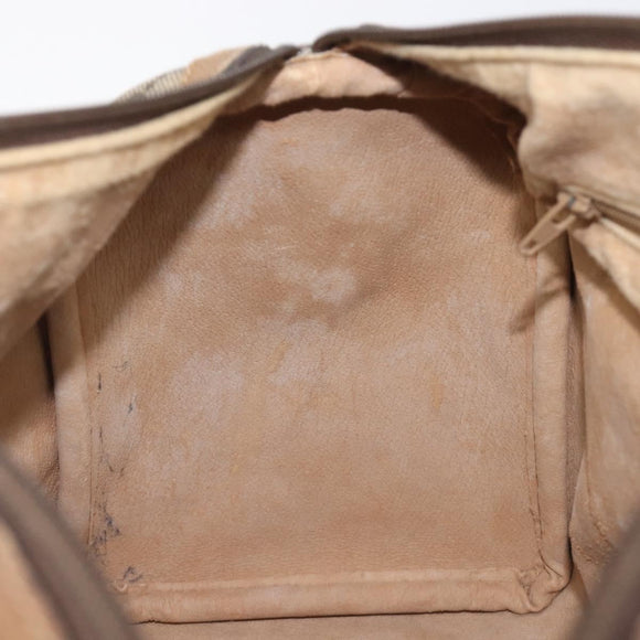 GUCCI GG Supreme Web Sherry Line Hand Bag PVC Beige Gold 40 02 007 Auth 205416