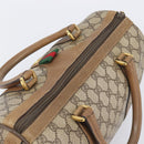GUCCI GG Supreme Web Sherry Line Hand Bag PVC Beige Gold 40 02 007 Auth 205416-6