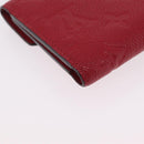 LOUIS VUITTON Empreinte Portefeuille Victorine Wallet Red M62554 LV Auth 205417M-16