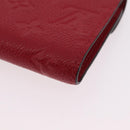 LOUIS VUITTON Empreinte Portefeuille Victorine Wallet Red M62554 LV Auth 205417M-17