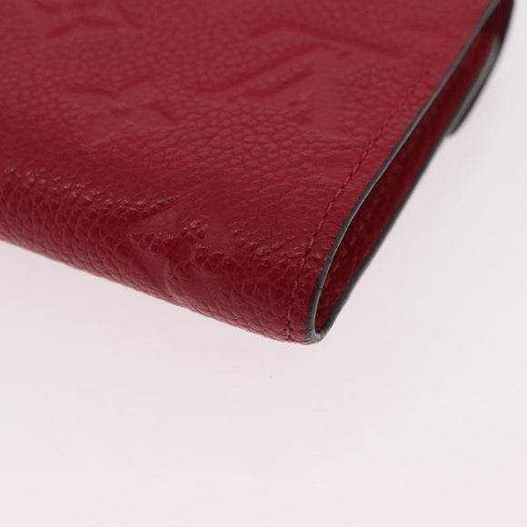 LOUIS VUITTON Empreinte Portefeuille Victorine Wallet Red M62554 LV Auth 205417M