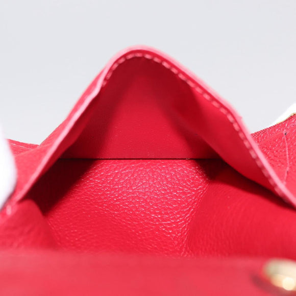 LOUIS VUITTON Empreinte Portefeuille Victorine Wallet Red M62554 LV Auth 205417M