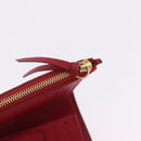 LOUIS VUITTON Empreinte Portefeuille Victorine Wallet Red M62554 LV Auth 205417M-9