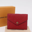 LOUIS VUITTON Empreinte Portefeuille Victorine Wallet Red M62554 LV Auth 205417M-12