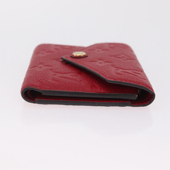 LOUIS VUITTON Empreinte Portefeuille Victorine Wallet Red M62554 LV Auth 205417M