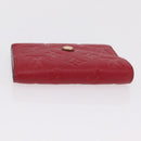 LOUIS VUITTON Empreinte Portefeuille Victorine Wallet Red M62554 LV Auth 205417M-6