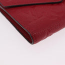 LOUIS VUITTON Empreinte Portefeuille Victorine Wallet Red M62554 LV Auth 205417M-14