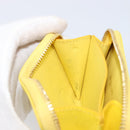 Salvatore Ferragamo Coin Purse Leather Yellow Gold Auth 205418A-20